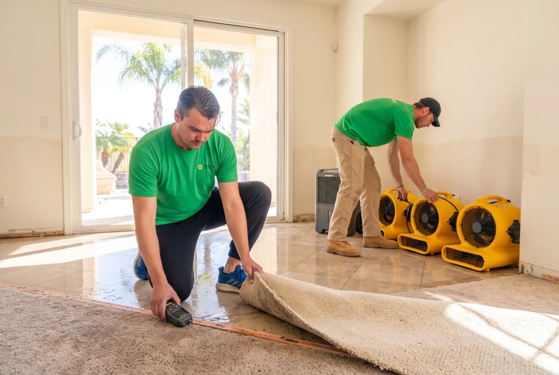 Water damage cleanup in San Diego