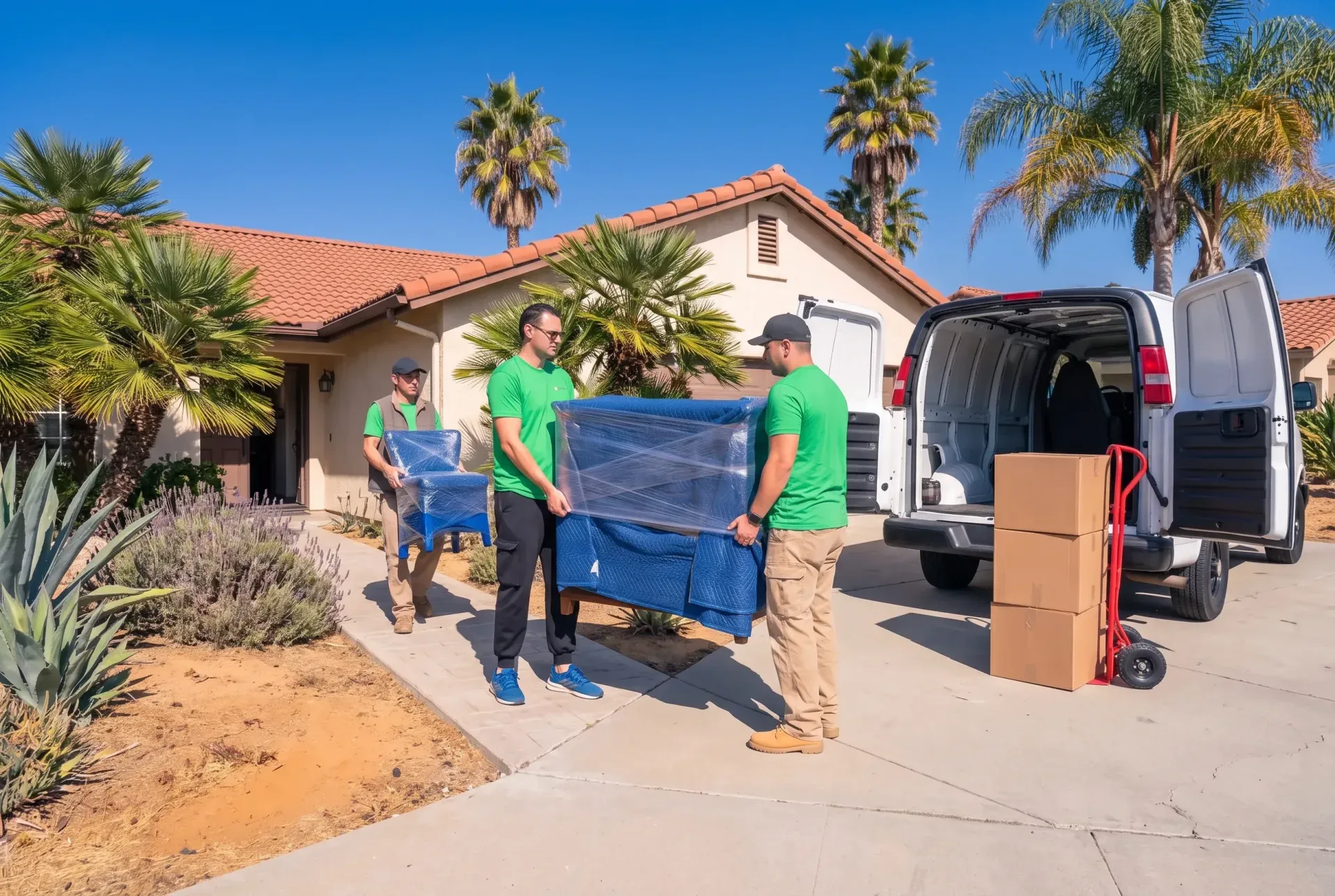 Contents pack-out crew in San Diego